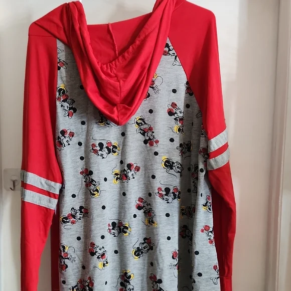 Disney Red and Gray Hooded Top - Picture 4 of 4